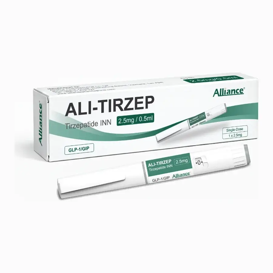ALI-TIRZEP (tirzepatide) 2.5 mg / 0.5 mL single-dose pen product packaging