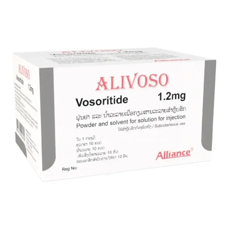 ALIVOSO (vosoritide) 1.2 mg injection product packaging